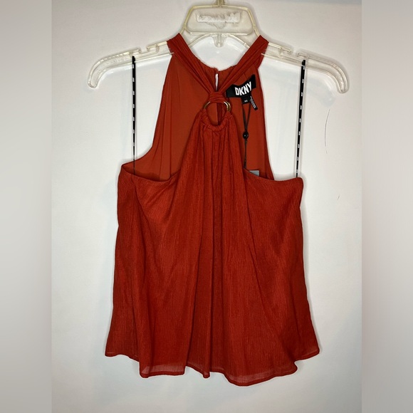 DKNY halterneck georgette blouse NWT - Picture 2 of 7